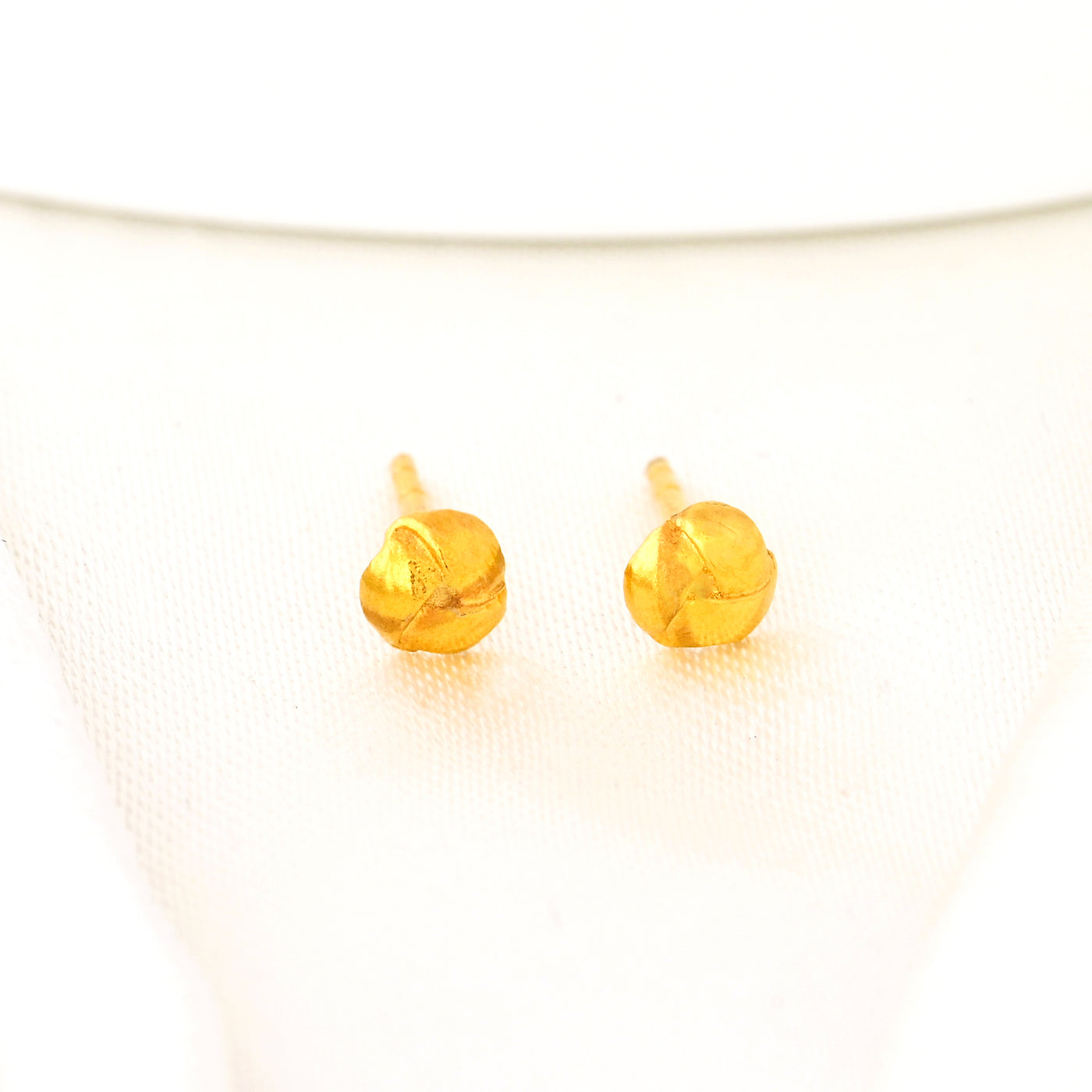 Minimalist Gold Knot Stud Earrings - Gold and Silver