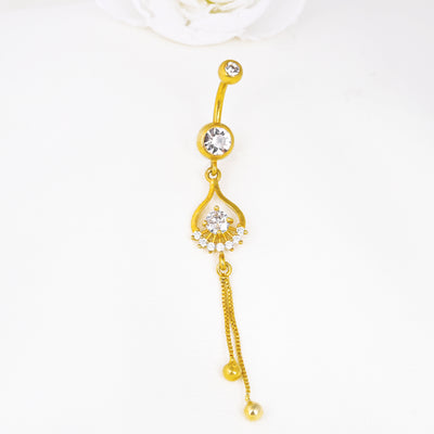 14G Drop Dangle Chain Belly Button Ring