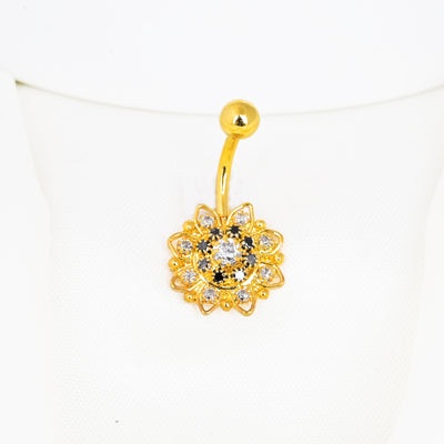 Big Floral Belly Button Piercing Jewelry