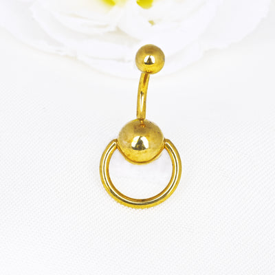 14k Gold Plated 14G Belly Button Ring