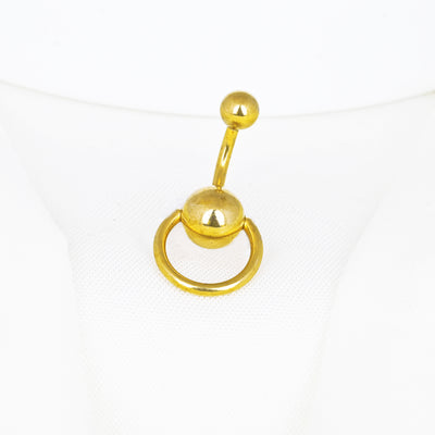 14k Gold Plated 14G Belly Button Ring