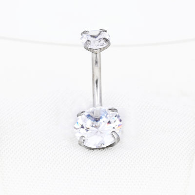 Clear Crystal Belly Button Ring