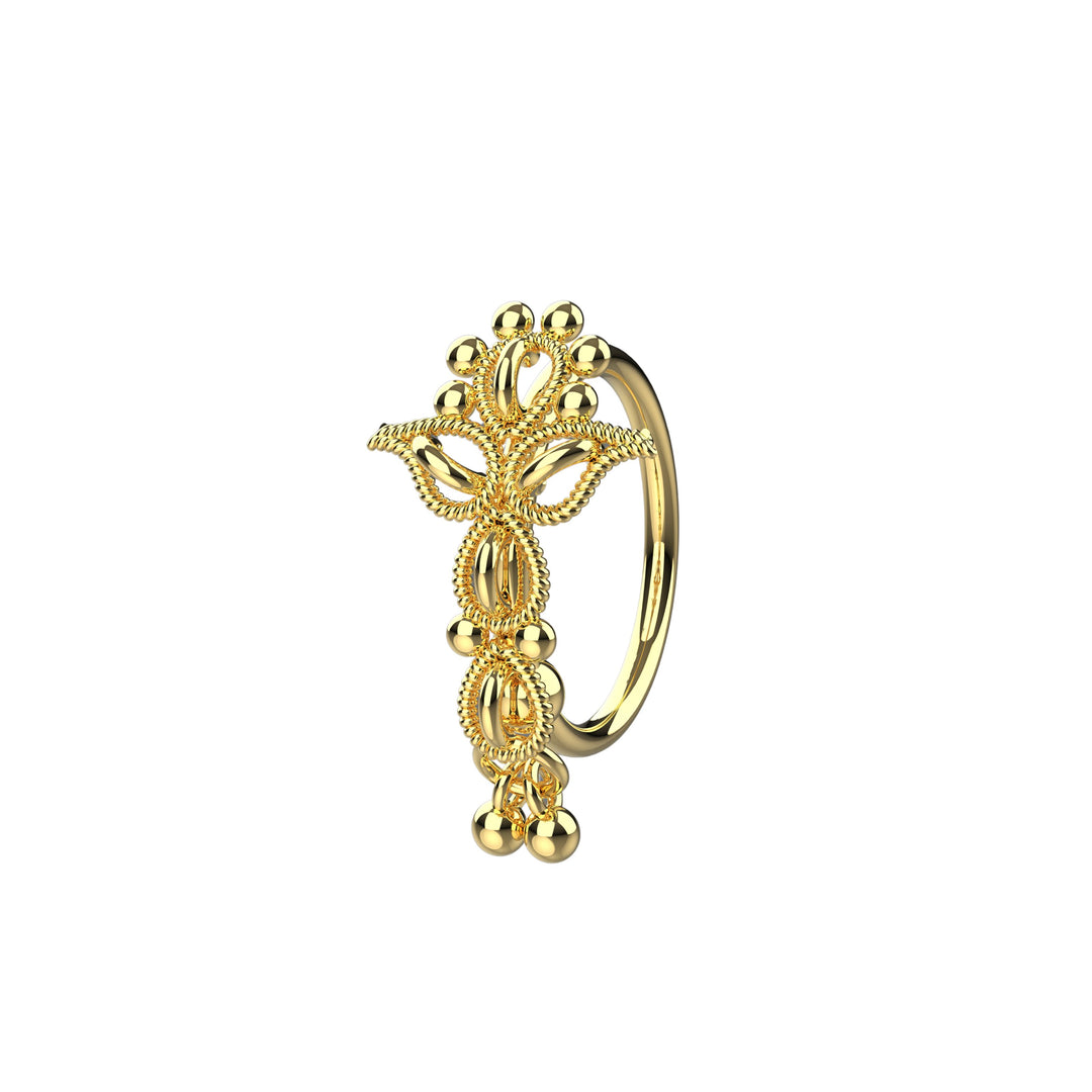 Minimalist gold nose ring