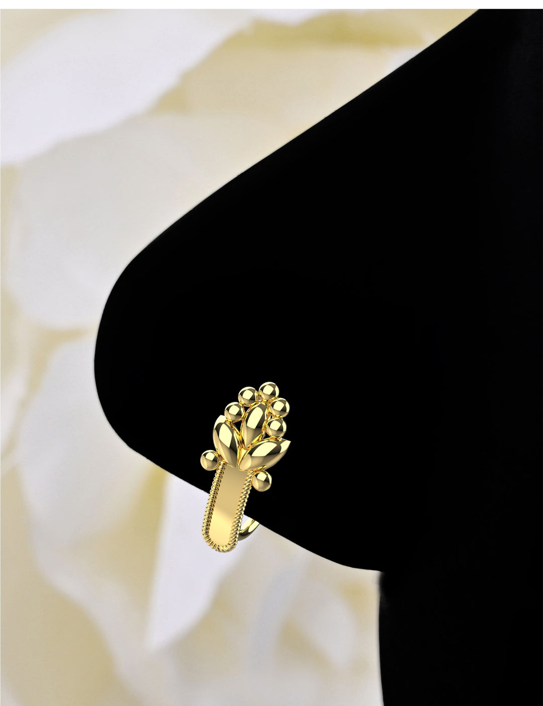 18k gold diamond nose ring