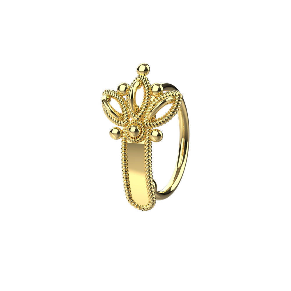 Minimalist gold hoop ring