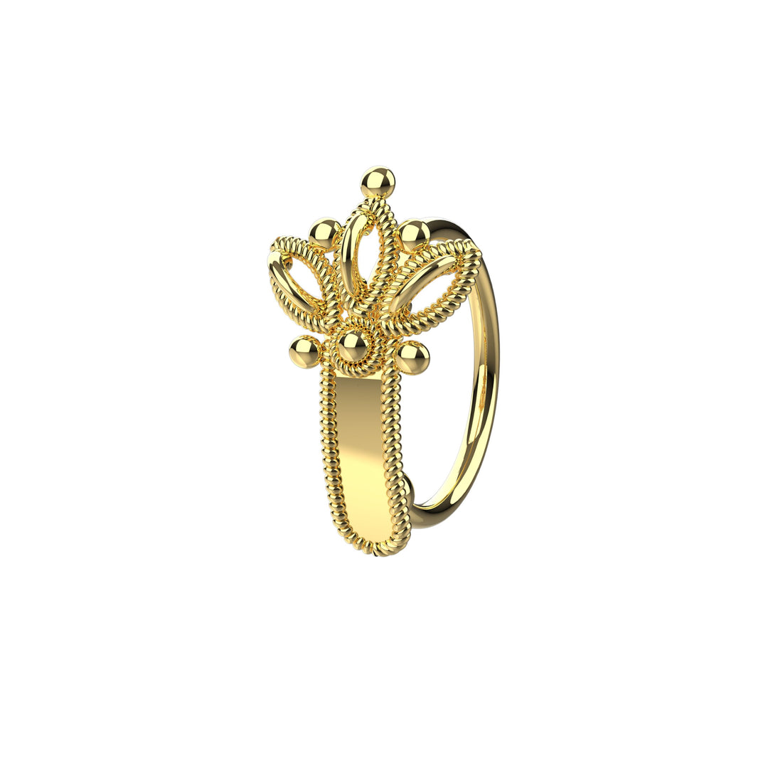 Minimalist gold hoop ring
