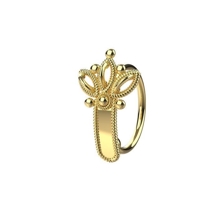 Minimalist gold hoop ring