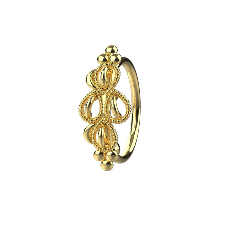 14kt gold Cuban link nose ring hoop – bold and stylish