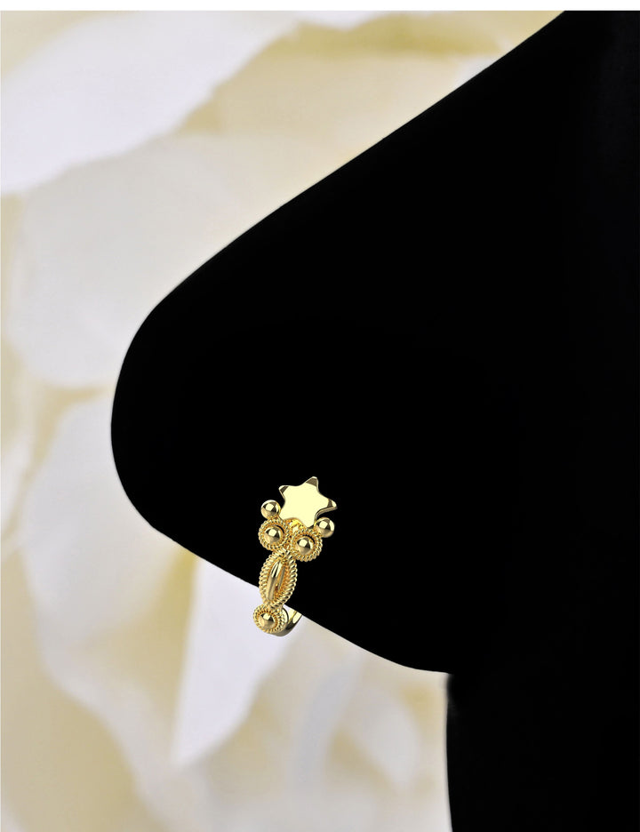 gold nose ring – dainty and minimalist nose piercing hoop