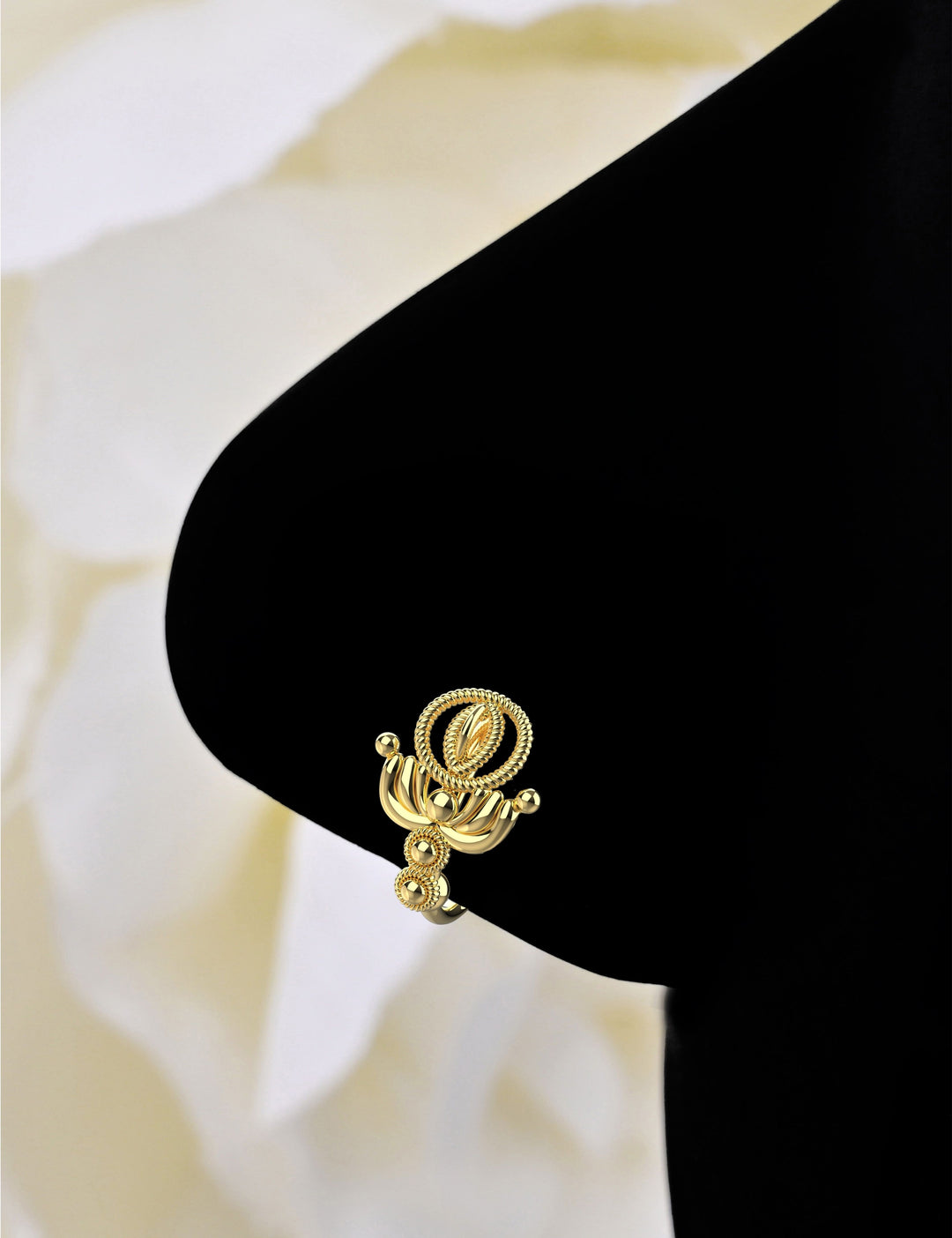 Indian gold nose hoop ring