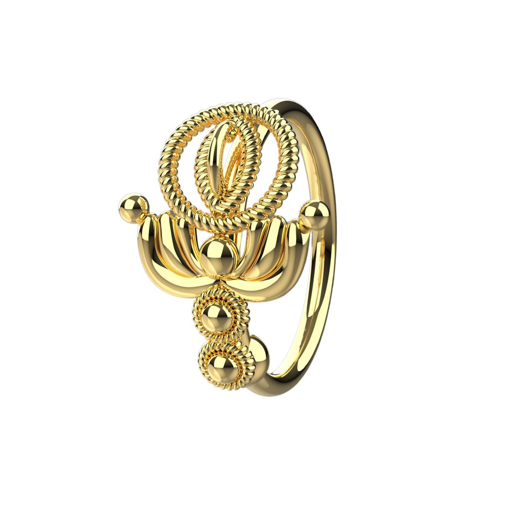 Traditional gold nose piercing hoop