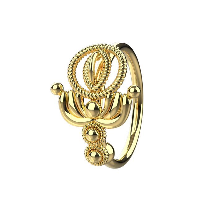 Traditional gold nose piercing hoop