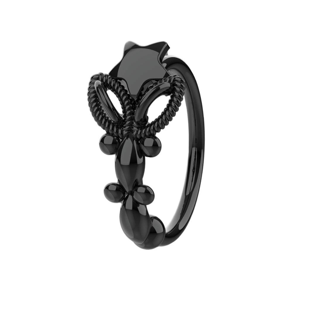 14K gold hoop piercing