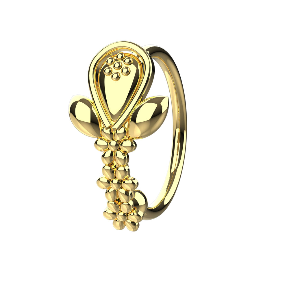 Nose piercing hoop gold