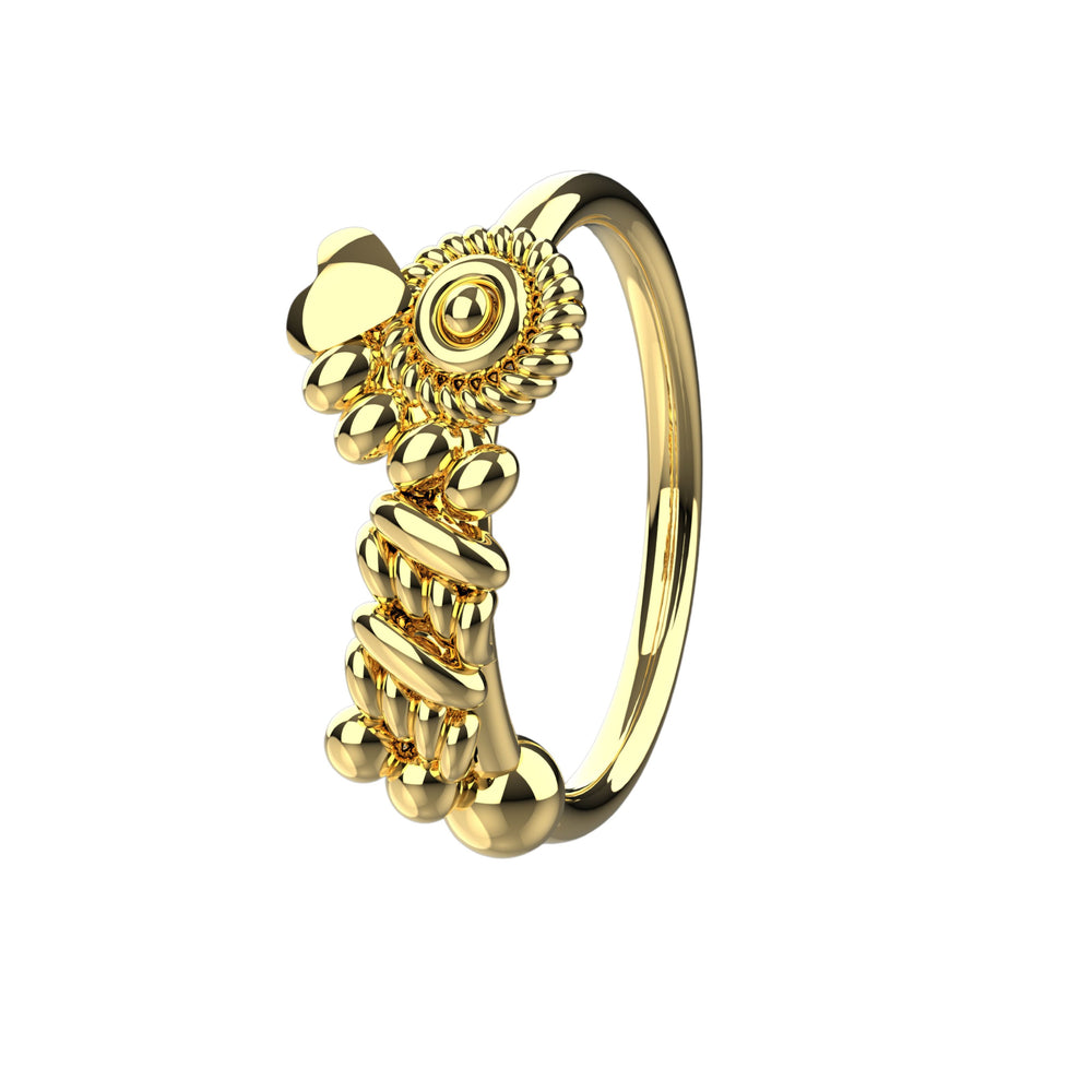 Dainty gold nostril ring