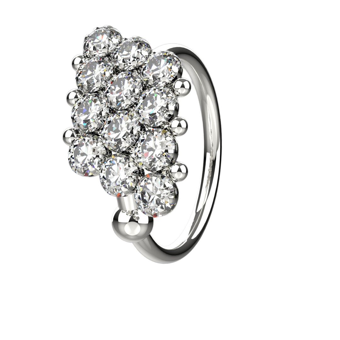 Minimalist nose hoop piercing