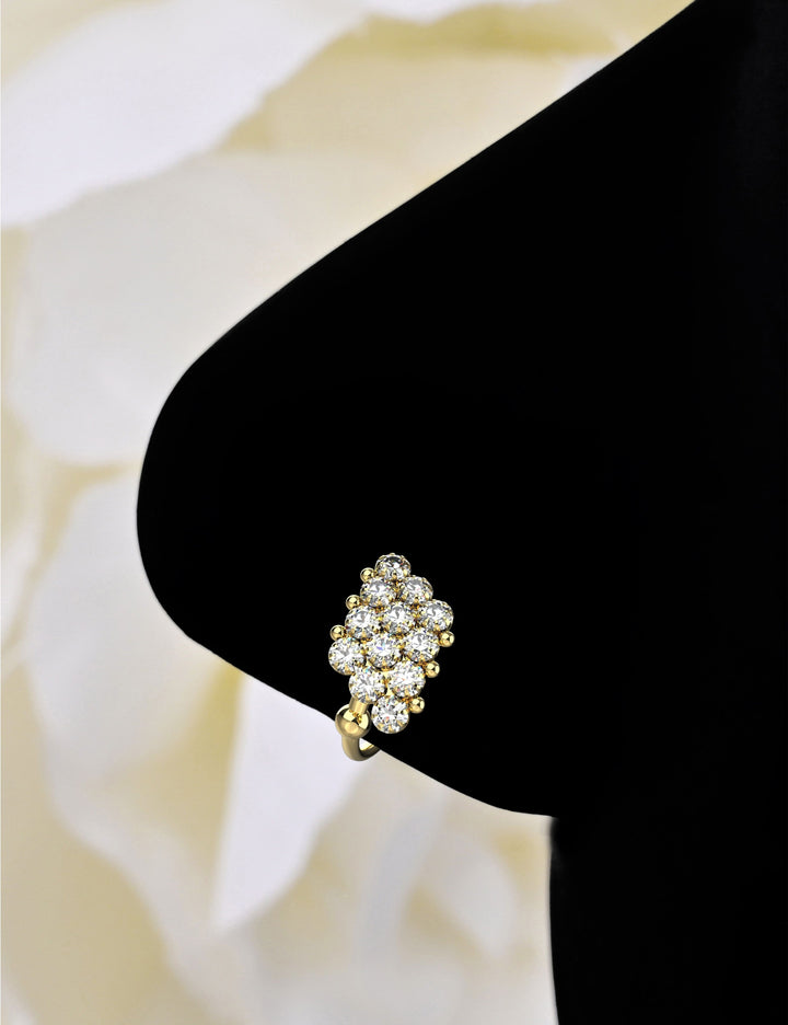 14k gold nose hoop