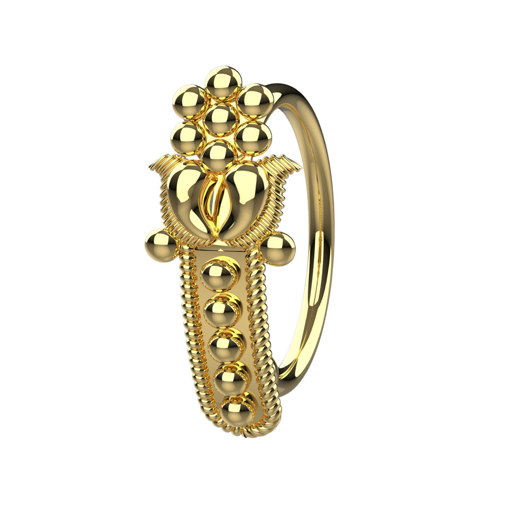 Gold nose hoop for piercing