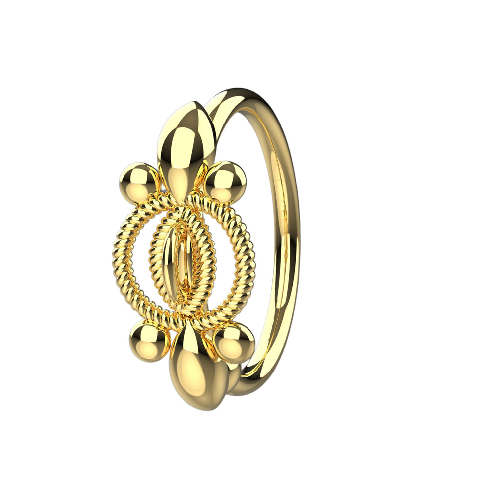 Piercing hoop with charm