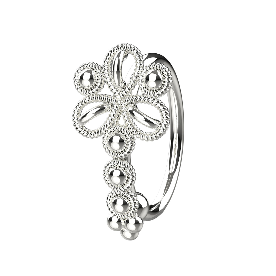 Gold and silver nose ring hoops