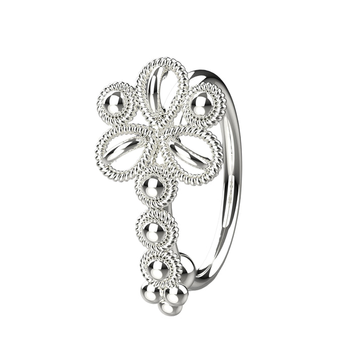 Gold and silver nose ring hoops