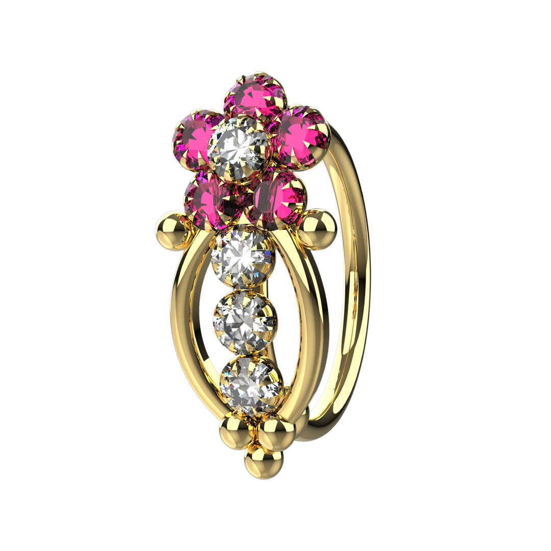 Minimalist gold nostril ring