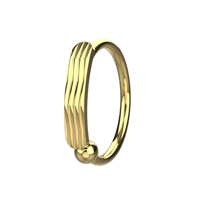 20G twisted gold nose ring
