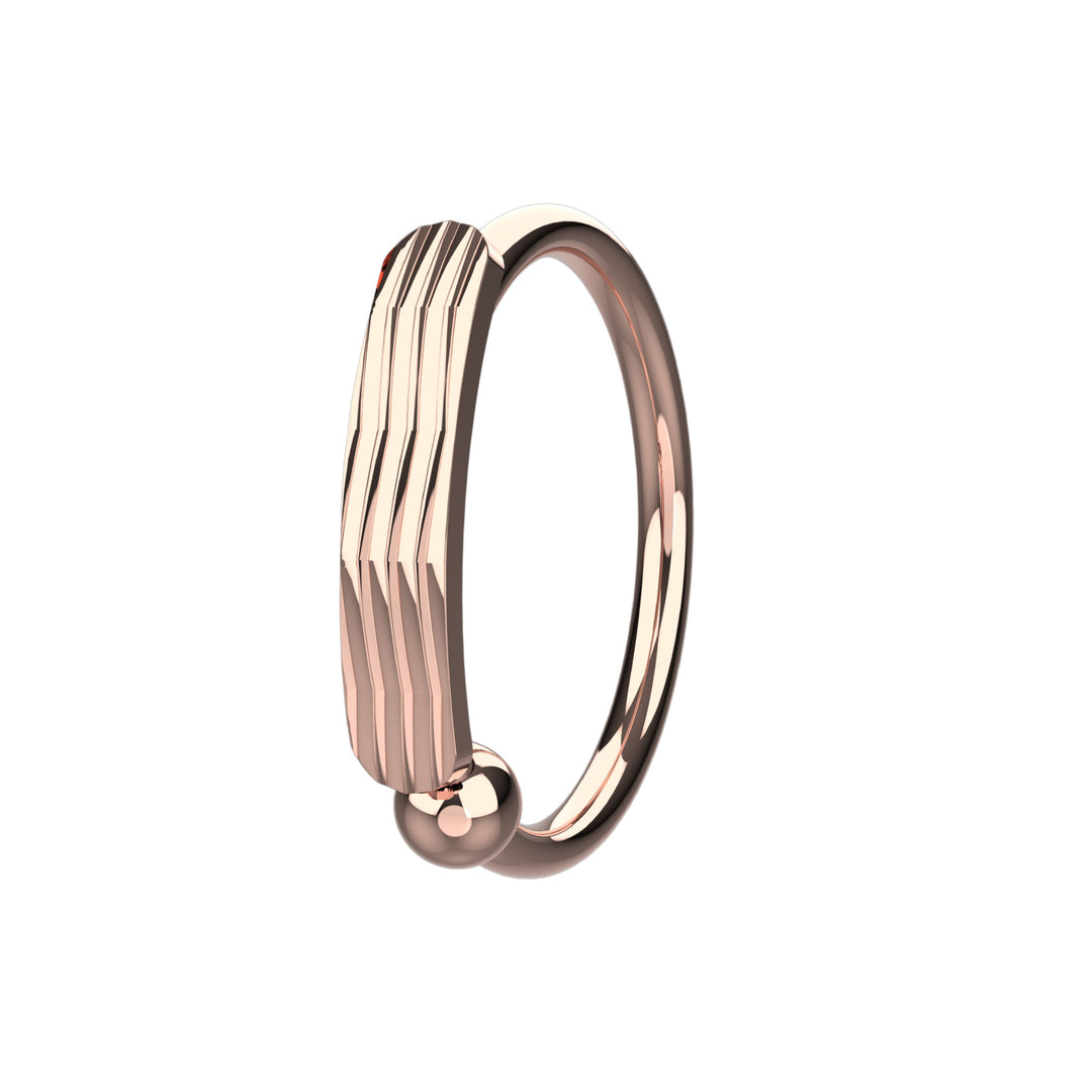 Dainty twisted gold nose hoop