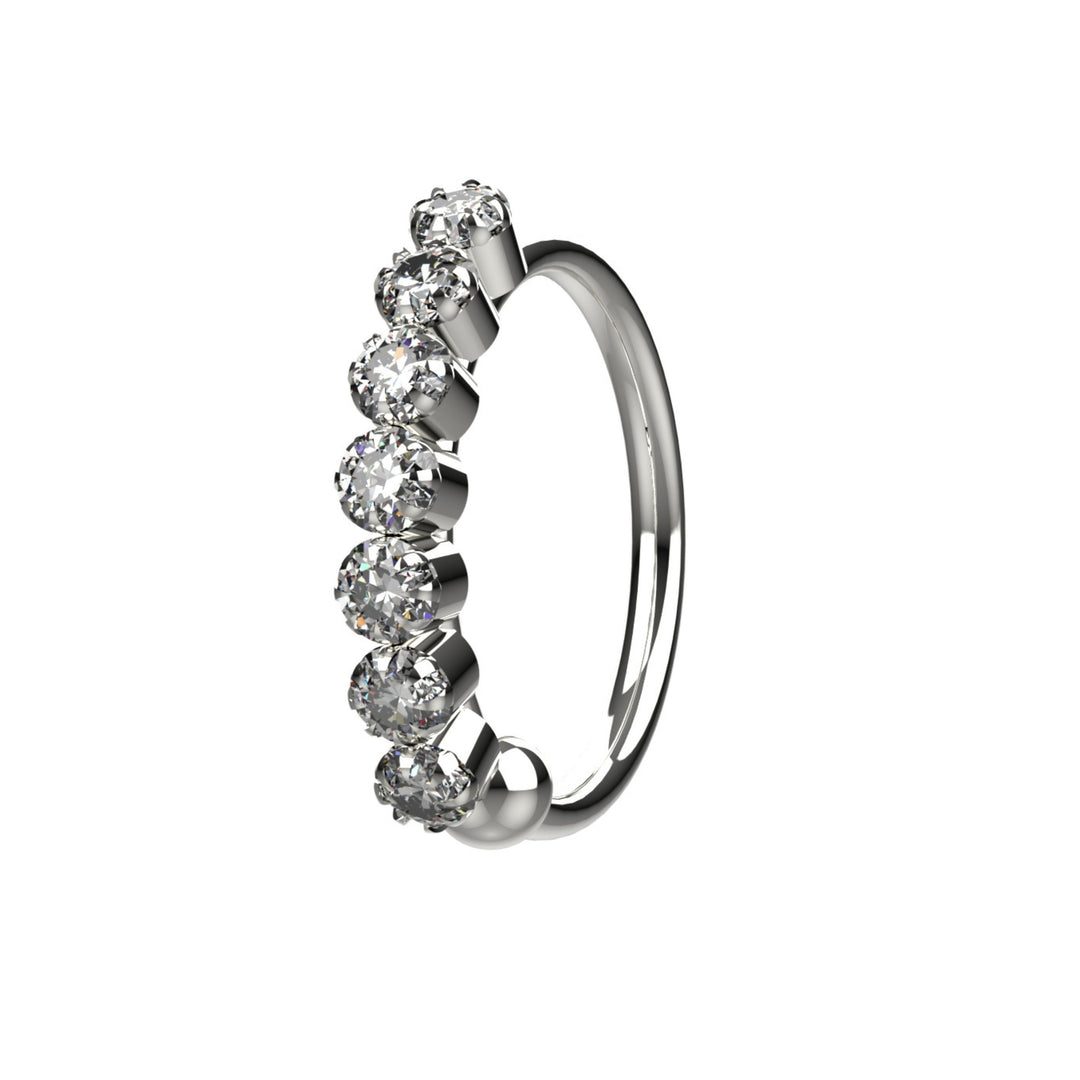 gold hoop nose piercing