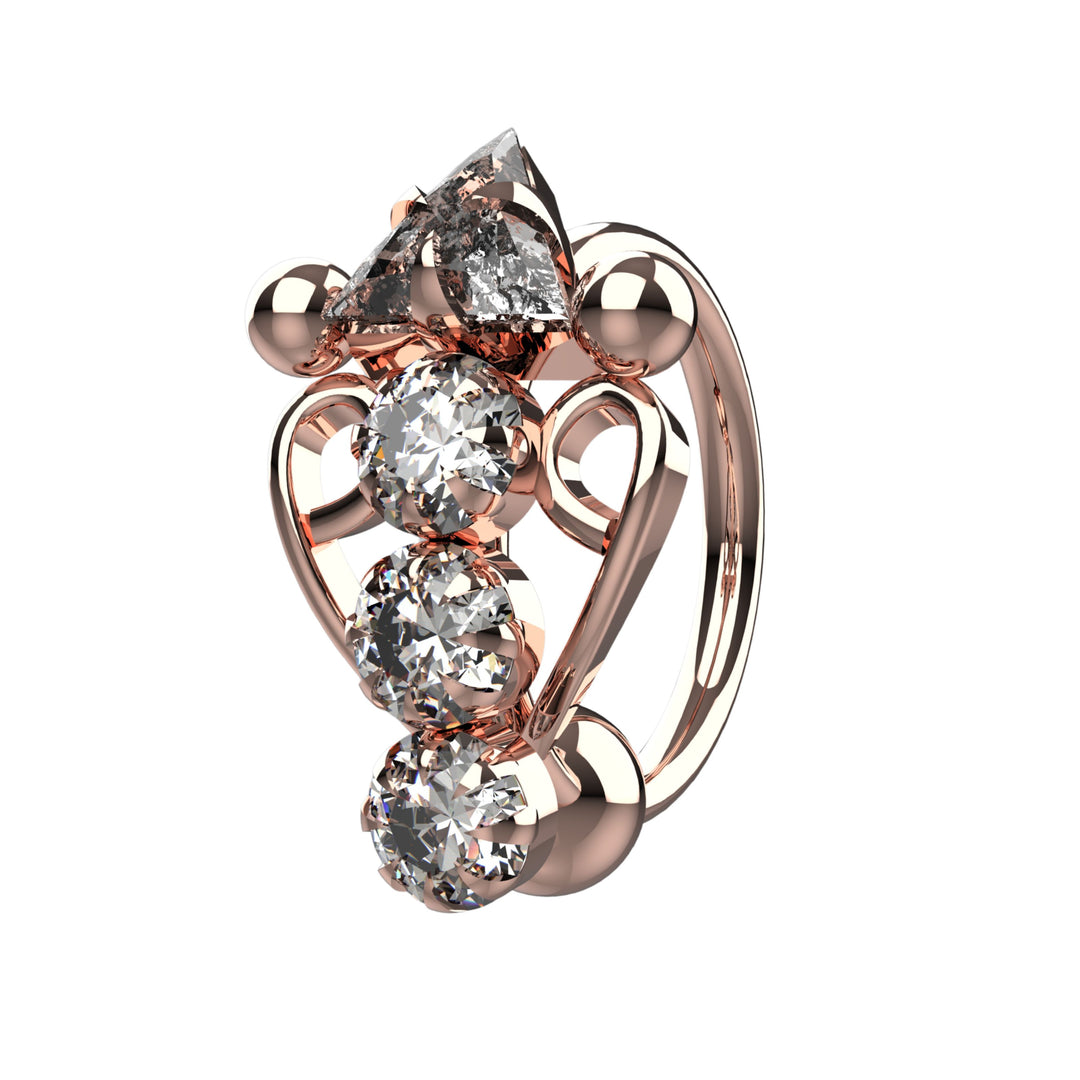 Delicate nose hoop piercing 