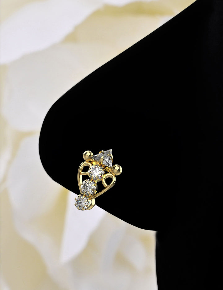 Minimalist silver nose ring