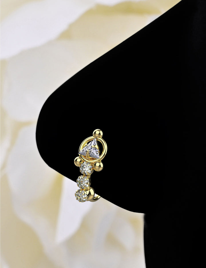 Cute gold nose ring for women