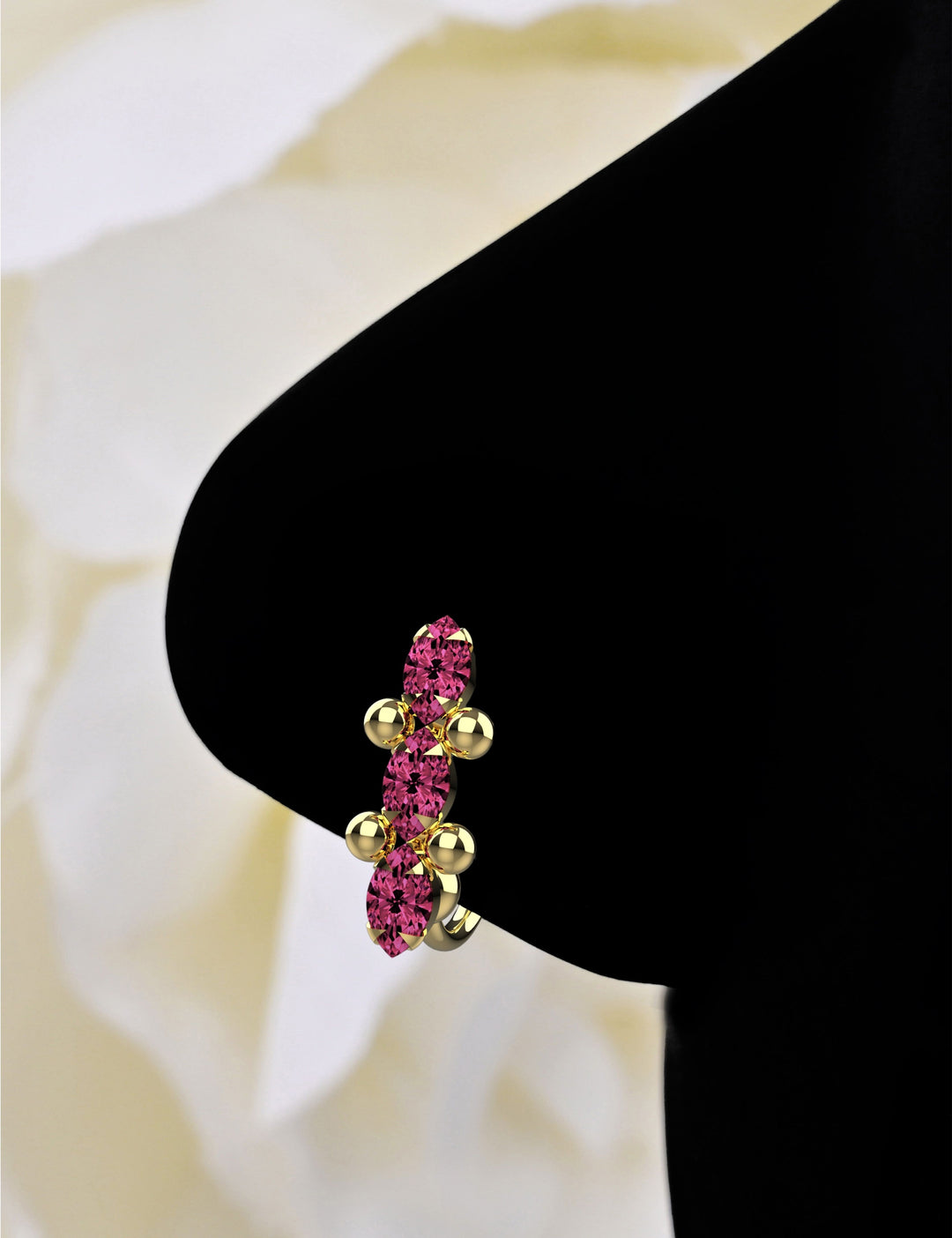 Gold star nose ring hoop