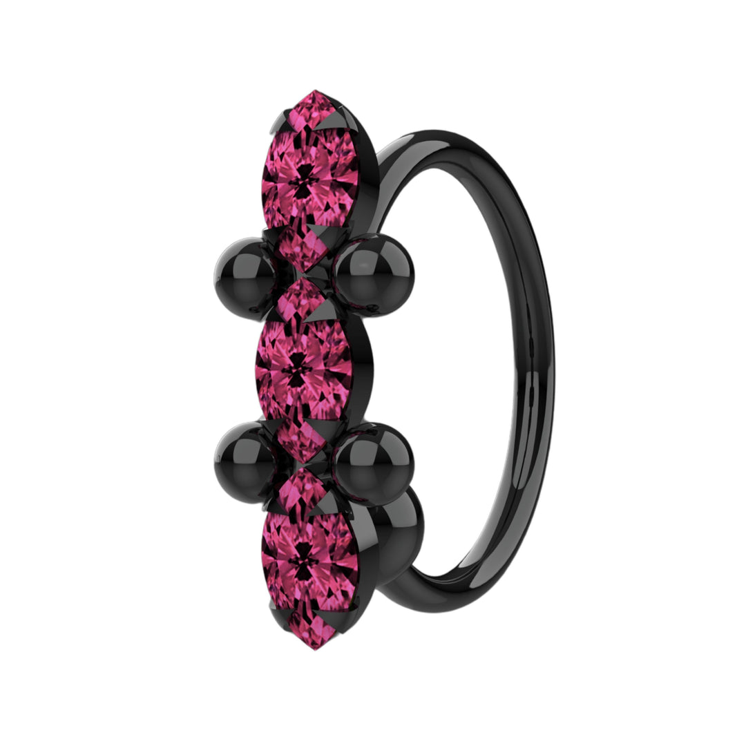 Tiny gold nose piercing hoop