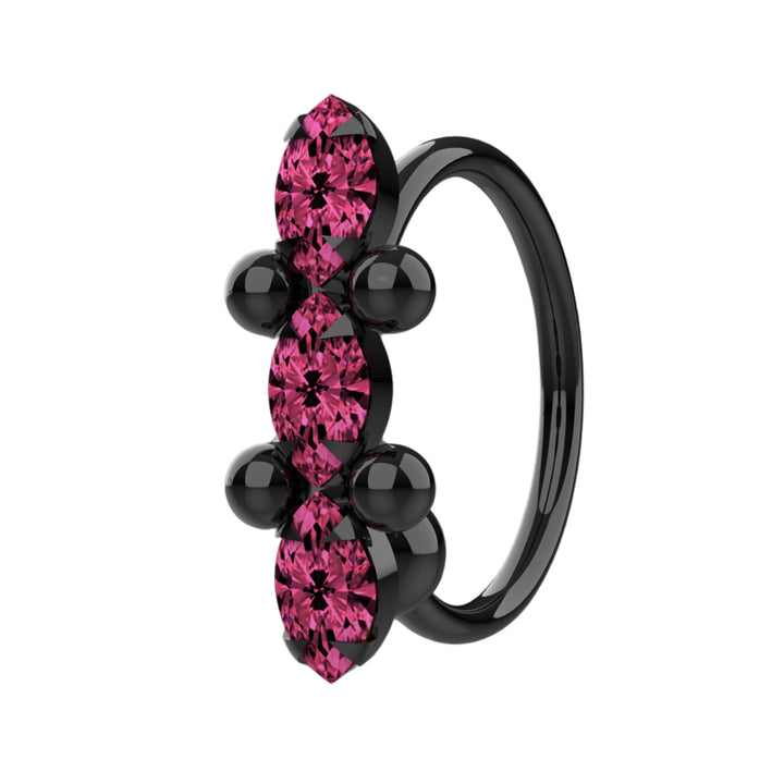 Tiny gold nose piercing hoop