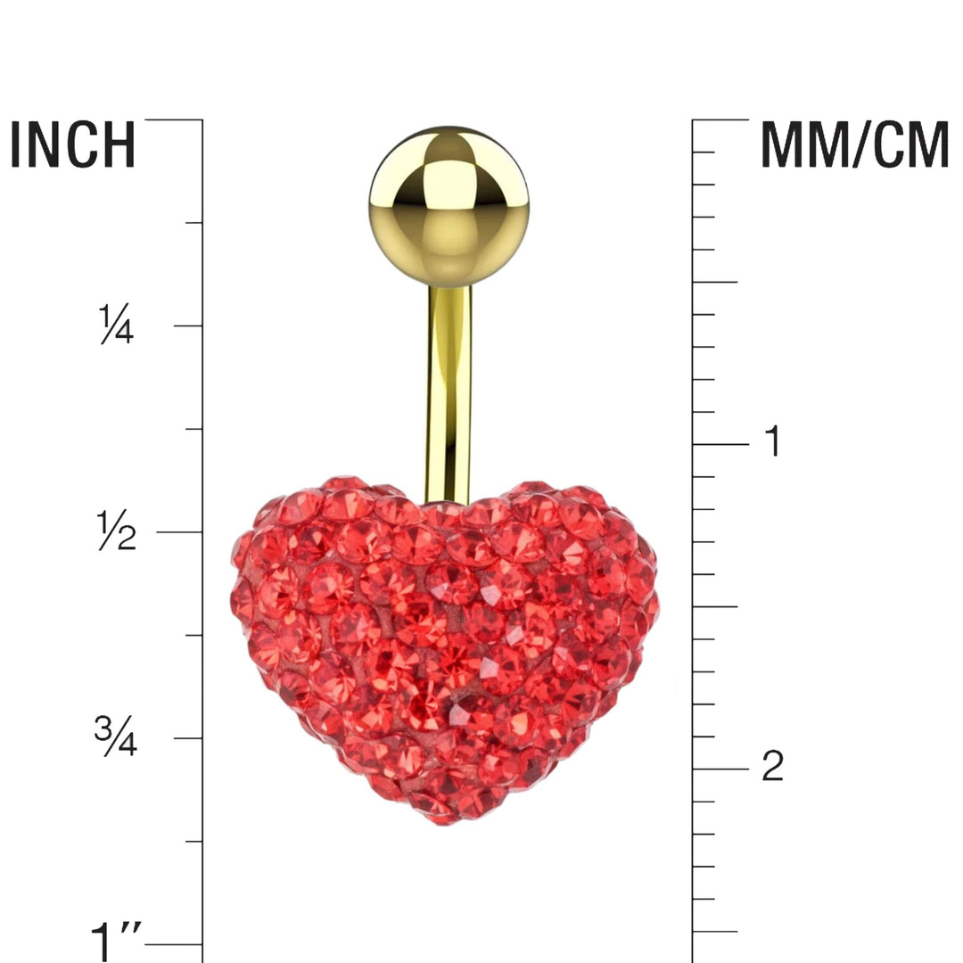 gold belly ring piercing heart shape – belly button jewelry dainty navel ring