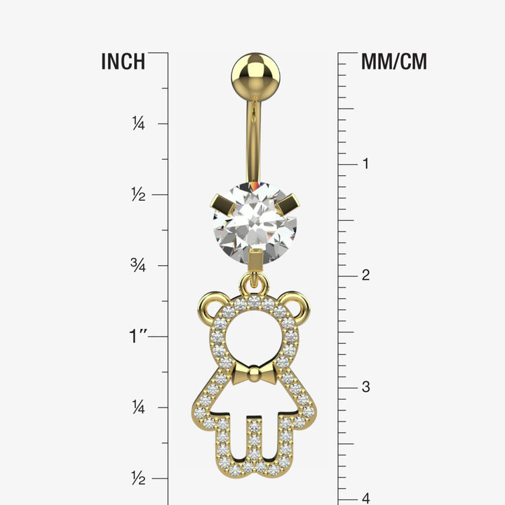 Gold Belly Ring Piercing – Elegant Belly Button Navel Jewelry