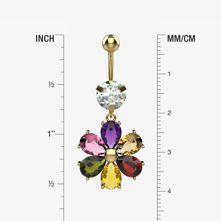 Gold Belly Ring – Elegant Piercing Navel Jewelry Style