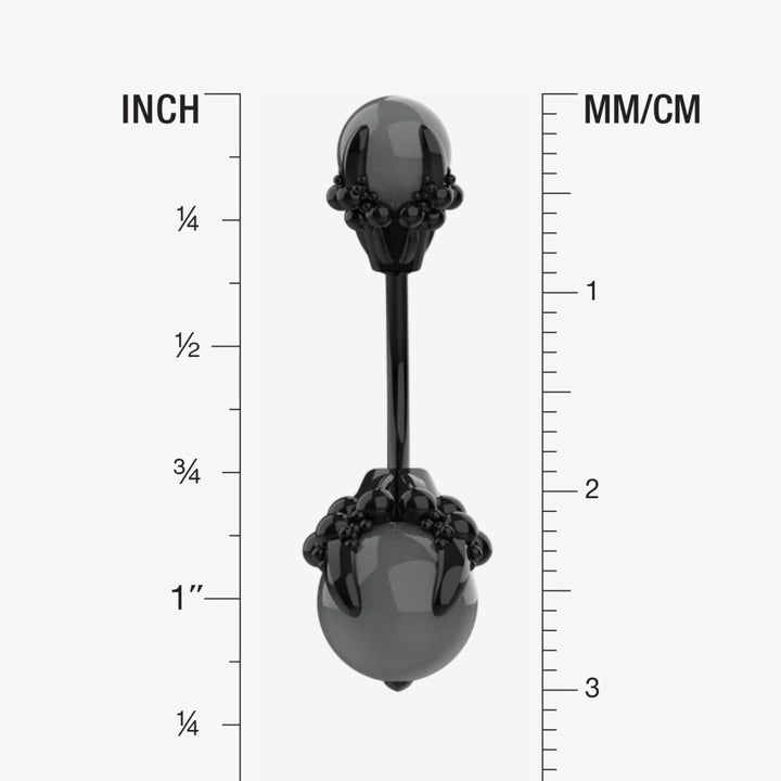Curved Barbell Jewelry – Black Navel Ring for Piercing