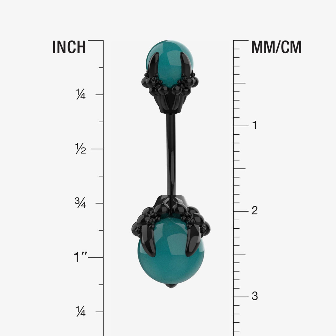 Curved Barbell Jewelry & Black Belly Button Ring – Floating Navel