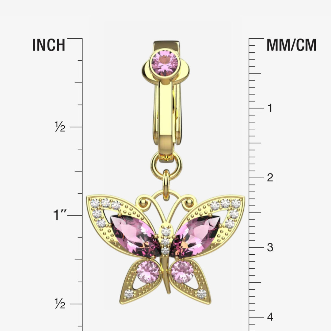 Fake Belly Ring – Clip-On Navel Jewelry Belly Button No Piercing