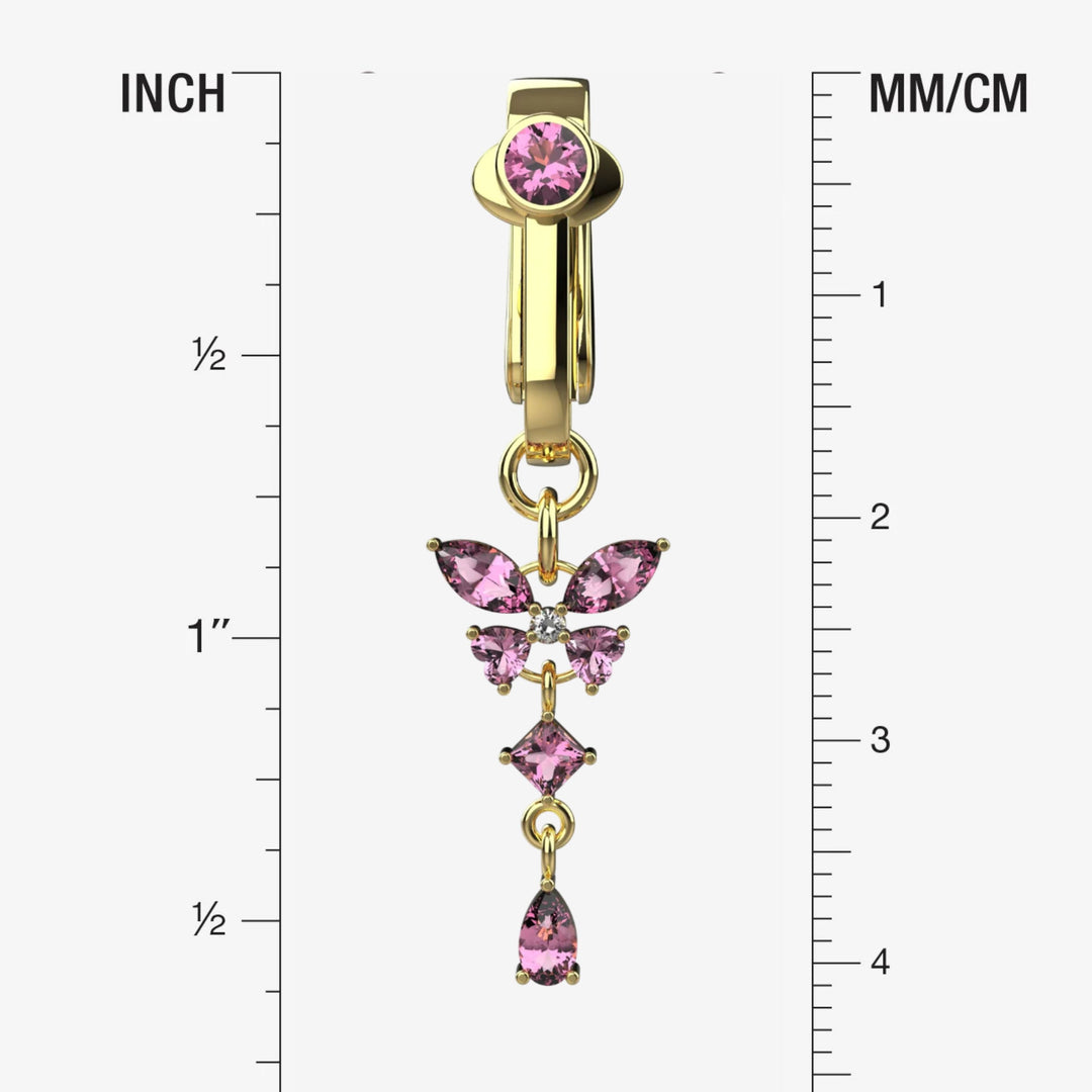 Non Piercing Belly Button Ring – Clip-On Navel Jewelry